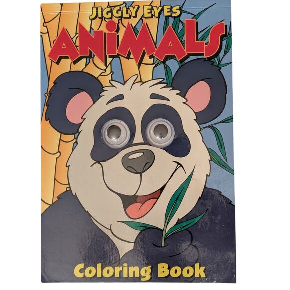 2001 Jiggly Eyes Panda/Other Animals Coloring Book - No marks - Picture 1 of 6
